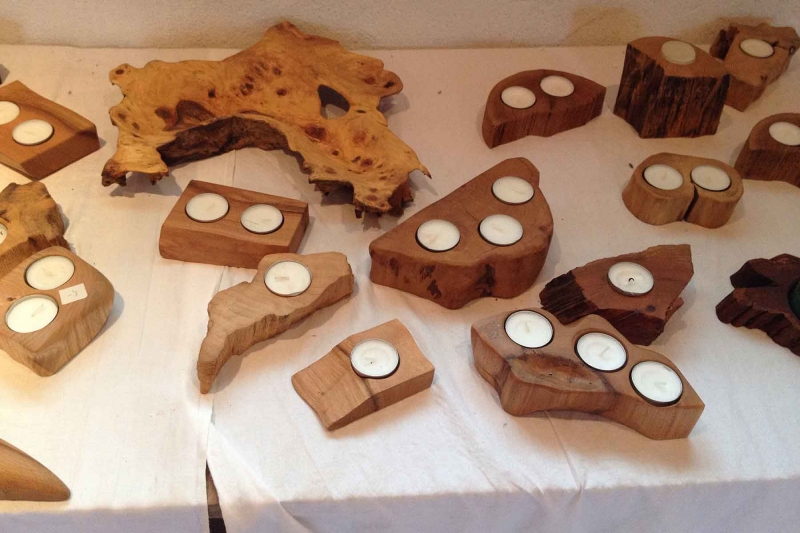 Kerzenständer aus Holz – handgefertigt