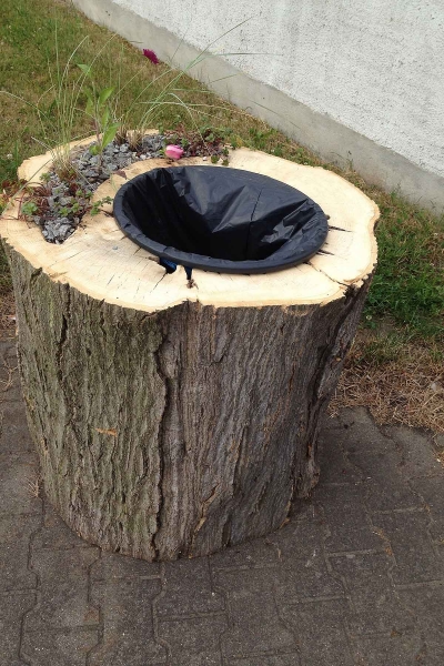 Papierkorb aus Holz – handgefertigt